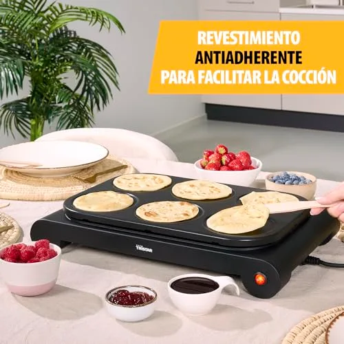 Tristar ▫️ Conjunto de wok para 6 pessoas com frigideiras coloridas – Grelhador elétrico multifunções com formas para panquecas, revestimento antiaderente, ideal para jantares em família e reuniões sociais 5
