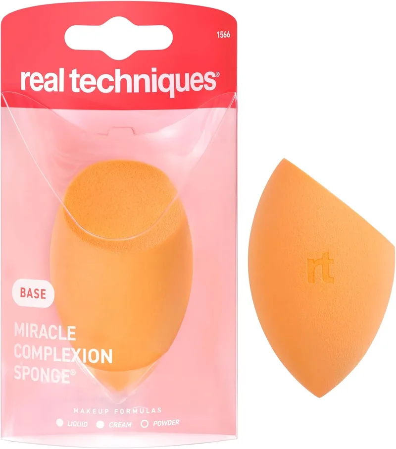 REAL TECHNIQUES ▫️ Miracle Complexion Sponge, esponja de esbatimento para bases líquidas e em creme, 1 pc.