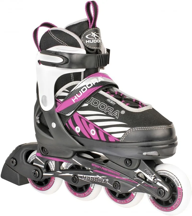 Hudora ▫️ Patins de rodas MIA/Leon - Patins de rodas para crianças/adolescentes e adultos em diferentes tamanhos e cores - Ajustáveis em 4 tamanhos - Confortáveis e com estilo