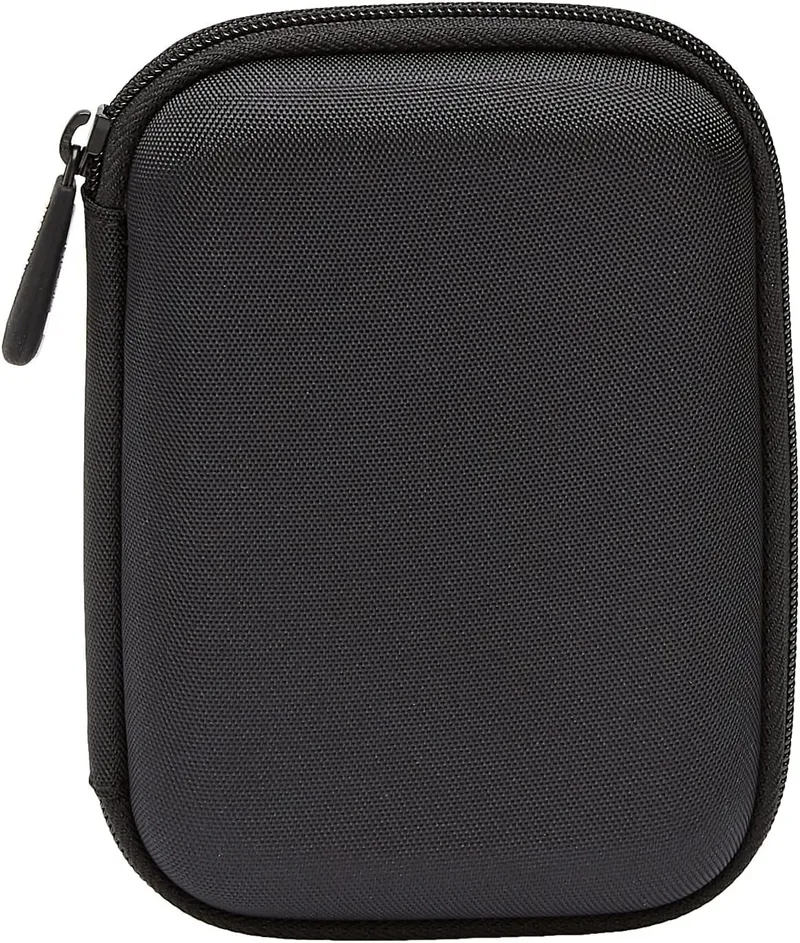 Amazon Basics ▫️ Bolsa para disco rígido, 15,1 x 10,8 x 4,2 cm, cor preta e laranja