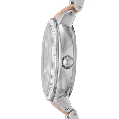 Fossil ▫️ Relógio Virginia para mulher, movimento de quartzo com três ponteiros e bracelete em aço inoxidável 3