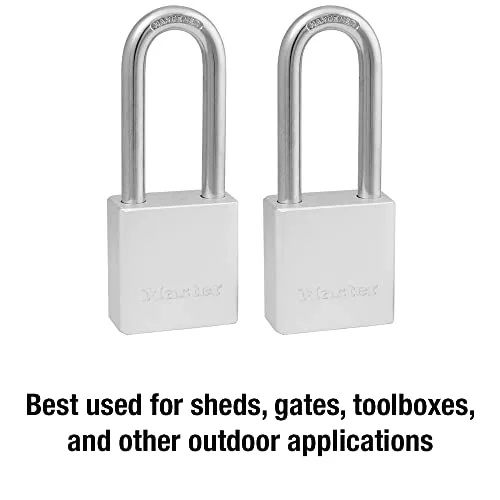 Master Lock ▫️ Cadeado 570TLHHC 570TLH, prateado, embalagem de 2 2