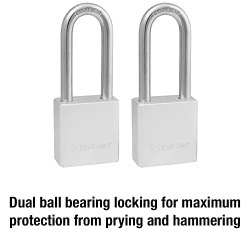 Master Lock ▫️ Cadeado 570TLHHC 570TLH, prateado, embalagem de 2 4