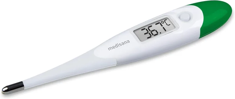 Medisana ▫️ TM 700 Digital Clinical Thermometer, Termómetro com alarme de febre, à prova de água, rápido e preciso, com função de memória prática, para bebés, crianças e adultos