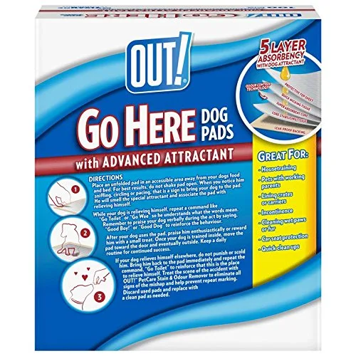 OUT! ▫️ PetCare out IR aqui Almofadas de treino para cães (pacote de 100) 2