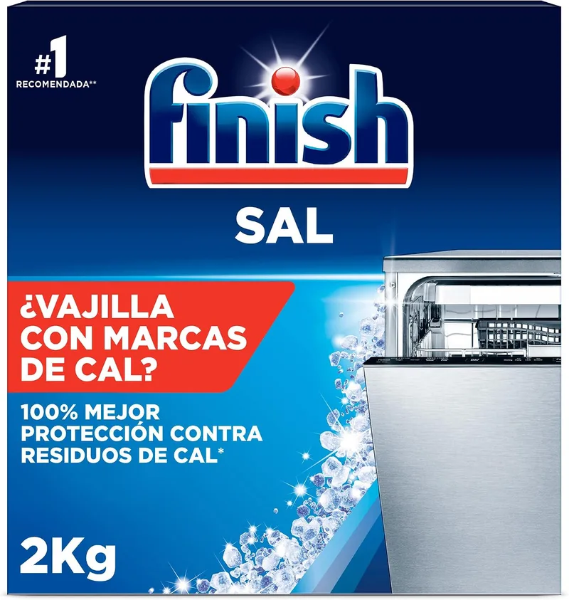 Finish ▫️ Sal para máquina de lavar louça - função anticalcário - 2 kg - Maior rendimento