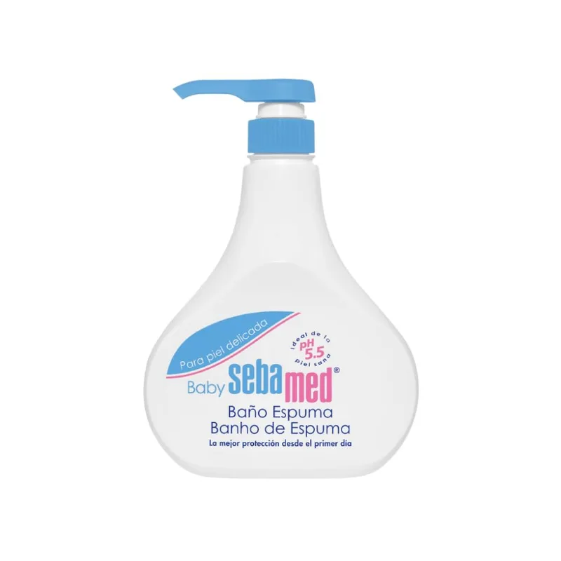 Sebamed ▫️ Baby Espuma de Banho Sem Sabão, Cuidado Diário para a Pele Sensível do Bebé, Higiene Diária