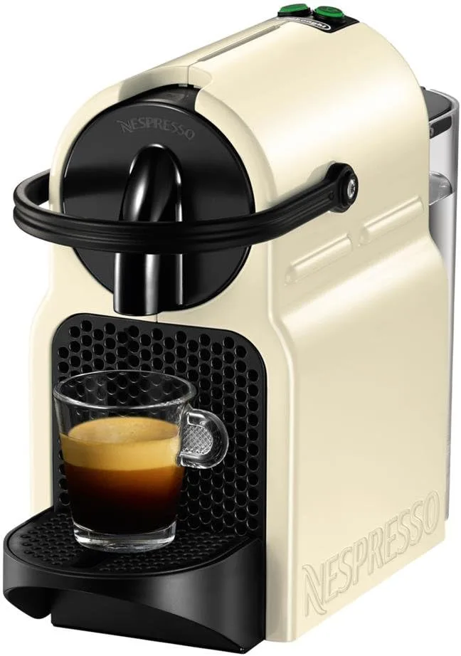 Nespresso ▫️ De'Longhi Inissia EN80.CW - Máquina de café em cápsulas 19 bar, desligamento automático, cor creme
