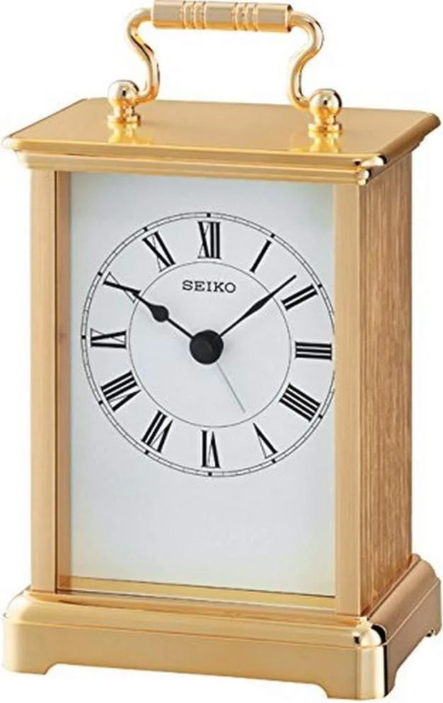 Seiko Clocks ▫️ Seiko Unisex Stand Watches Alumínio Branco qhe093g