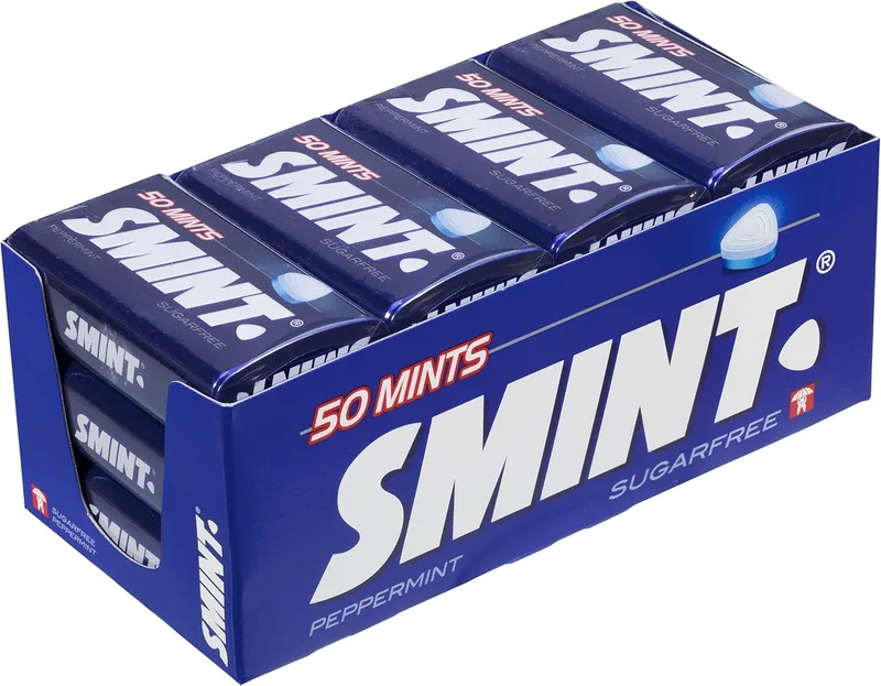 Smint ▫️ Tin Menta, Caramelo Comprimido Sem Açúcar - 12 unidades de 35 g (Total: 420 g)
