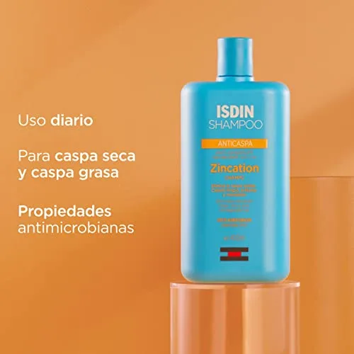 ISDIN ▫️ Zincation Champô Anticaspa para Cabelo Oleoso e Seco - 400 ml 4