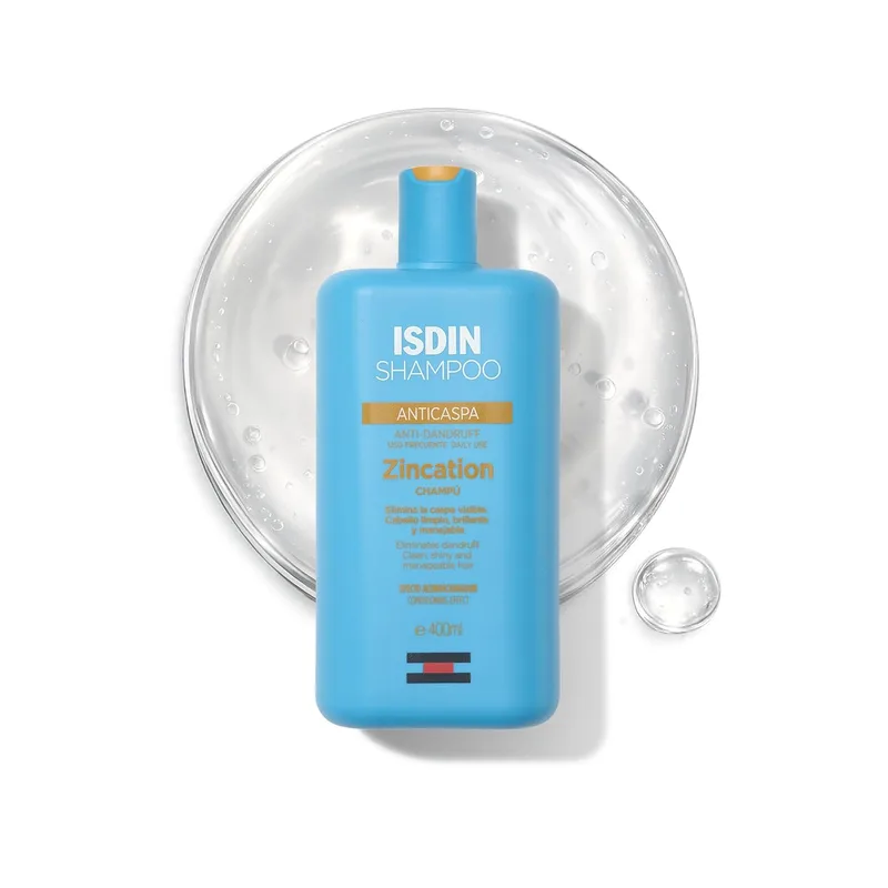 ISDIN ▫️ Zincation Champô Anticaspa para Cabelo Oleoso e Seco - 400 ml