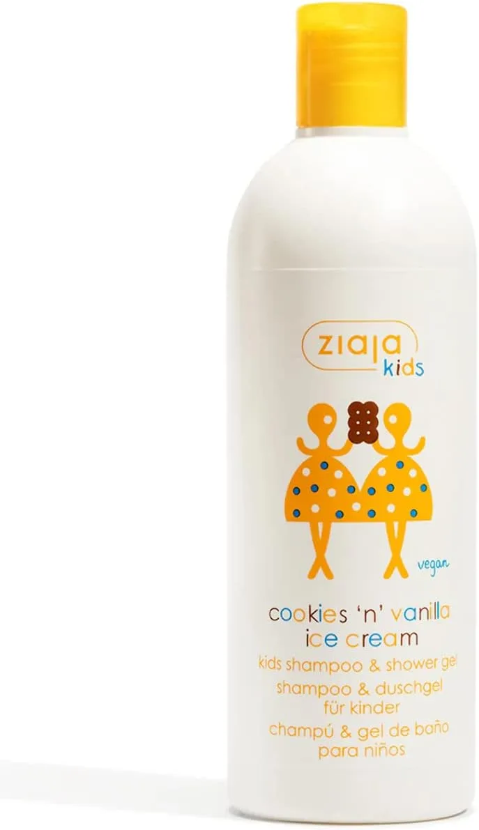 Ziaja ▫️ Champô e Gelado para Crianças Gelado de Baunilha e Bolacha, 400ml