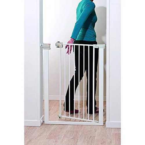 Safety 1st ▫️ Barreira de segurança Easy Close Extra Tall em metal, com 91 cm de altura, para crianças, escadas, portas e compartimentos com dimensões entre 73 e 80 cm, também adequada para cães em ambientes interiores, em metal branco 3