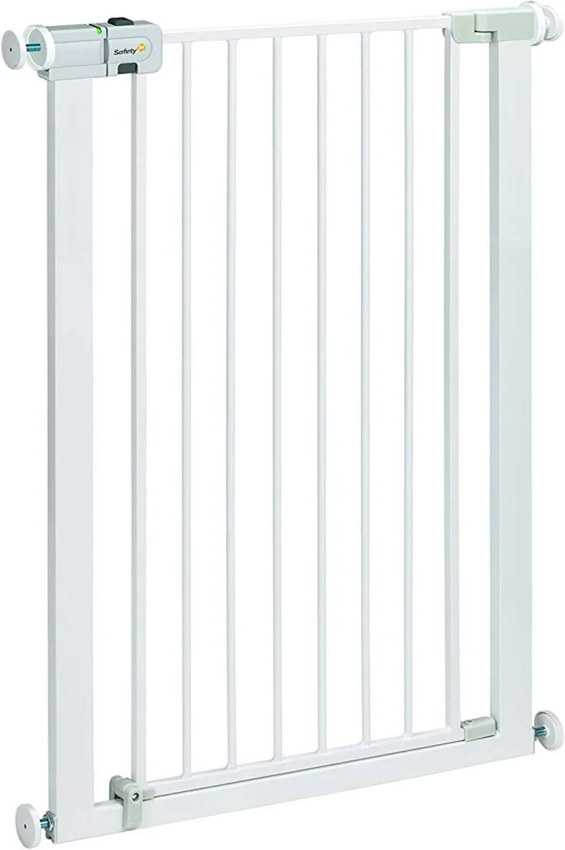 Safety 1st ▫️ Barreira de segurança Easy Close Extra Tall em metal, com 91 cm de altura, para crianças, escadas, portas e compartimentos com dimensões entre 73 e 80 cm, também adequada para cães em ambientes interiores, em metal branco