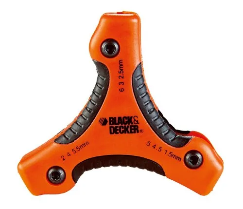 Black+Decker ▫️ BDHT0-71628 Conjunto de 9 chaves hexagonais com cabo triangular 2