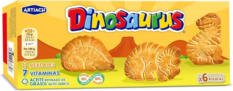 Artiach ▫️ Biscoitos Dinosaurus Original, 185g