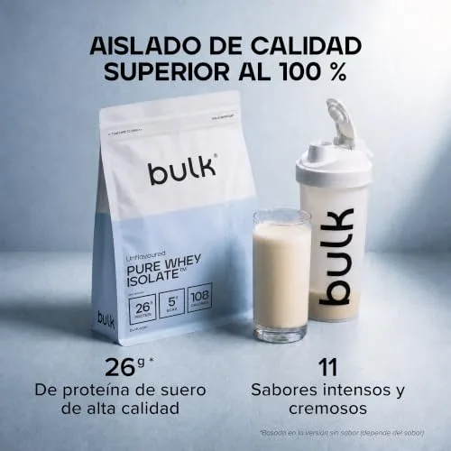 Bulk ▫️ Isolado de proteína de soro de leite a granel, sem sabores adicionados, 1 kg 5