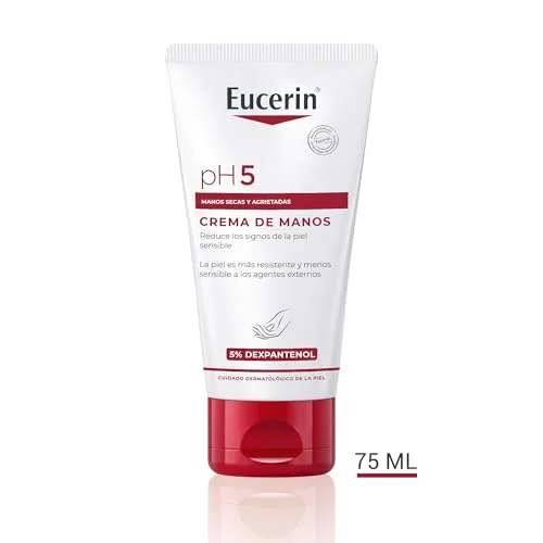 Eucerin ▫️ pH5 Creme para as mãos (75 ml), creme hidratante reparador para mãos secas e gretadas, hidratação duradoura de rápida absorção, com dexpantenol, para pele seca e sensível 2
