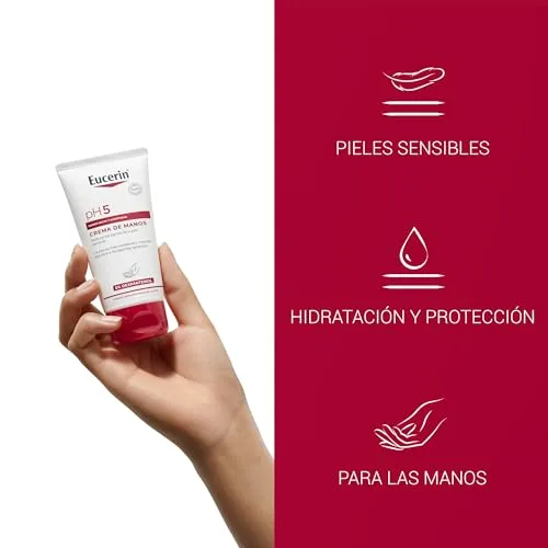 Eucerin ▫️ pH5 Creme para as mãos (75 ml), creme hidratante reparador para mãos secas e gretadas, hidratação duradoura de rápida absorção, com dexpantenol, para pele seca e sensível 3