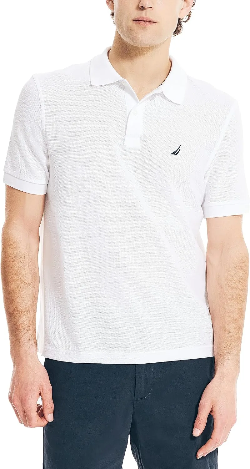 Nautica ▫️ Classic Polo de manga curta liso - Camisa polo para homem