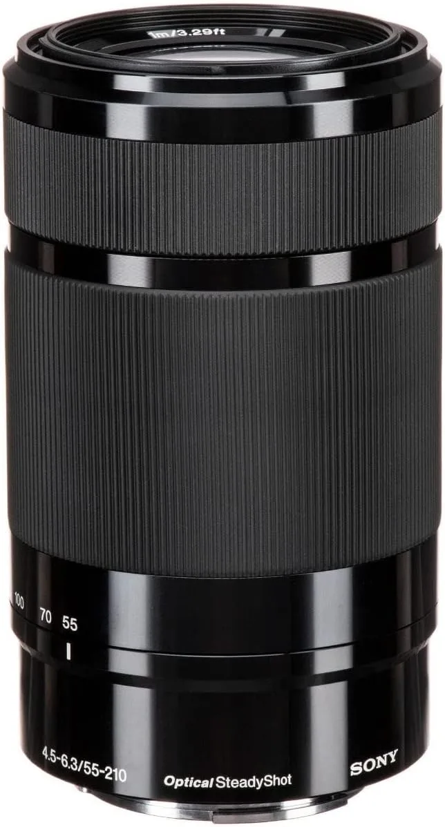 Sony ▫️ SEL55210 - Teleobjetiva APS-C de 55-210 mm F4.5-6.3, compacta e leve com OSS, montagem tipo E. Ideal para viagens, natureza e desporto (compatível com ZV-E10, A6400, A6700)