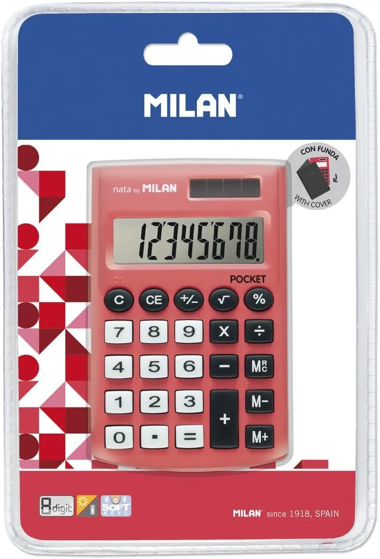 MILAN ▫️ 150908RBL - Calculadora, cor vermelha