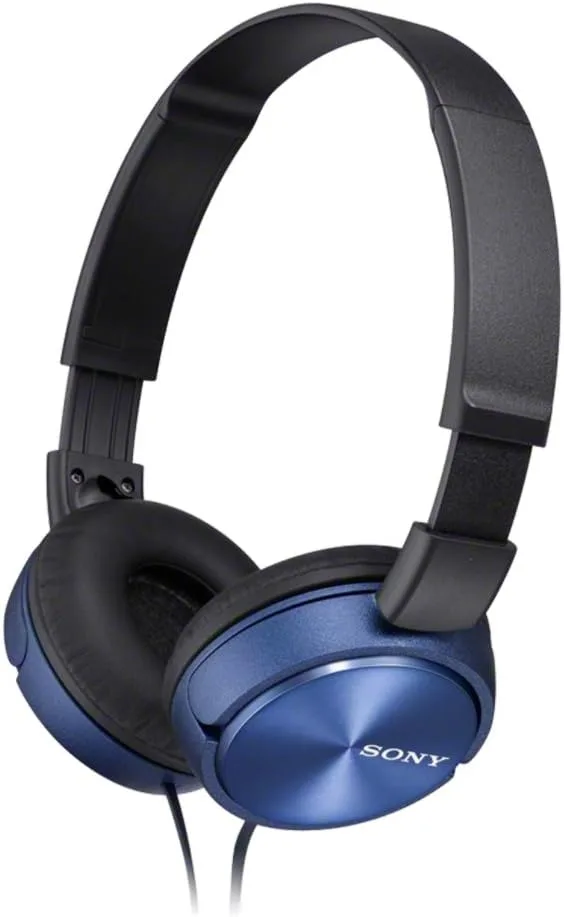 Sony ▫️ MDR-ZX310L - Auscultadores com banda para a cabeça fechada (sem microfone), azul