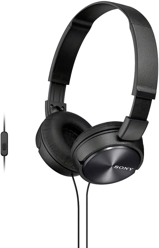 Sony ▫️ MDR-ZX310APB - Auscultadores com aros fechados (com microfone e comando remoto integrado), pretos
