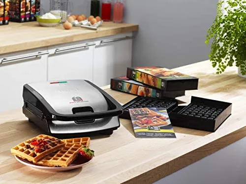 Tefal ▫️ SW852D - Sanduicheira, 700 W, revestimento antiaderente, preto/aço inoxidável 5