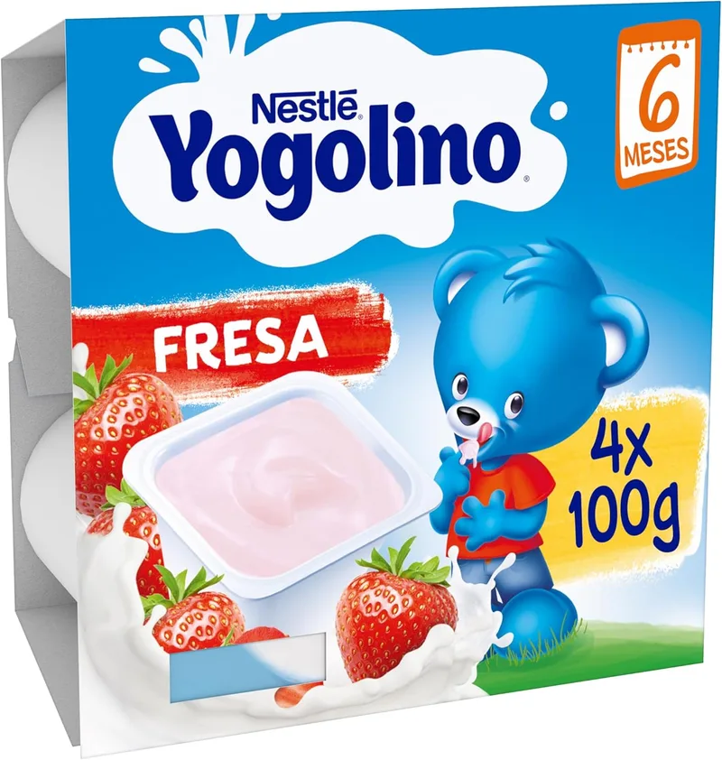 Yogolino ▫️ Nestlé Morango, a partir dos 8 meses, 4 x 100 g
