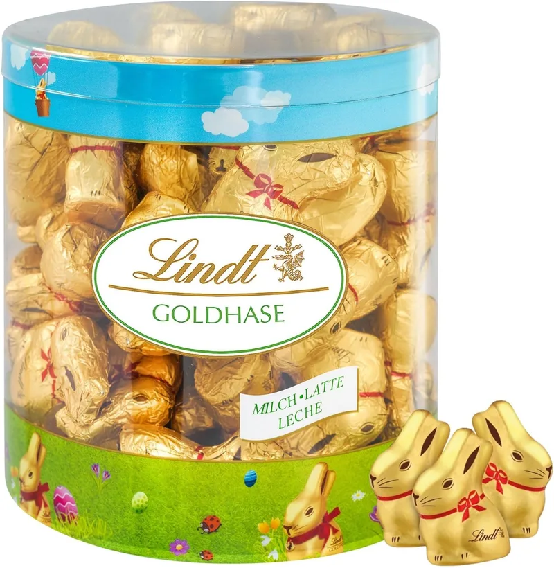 Lindt Gold Bunny coelhinho da Páscoa, chocolate de leite, figuras de Páscoa, presente, cremoso e macio, aprox. 70 unidades, 700gr.