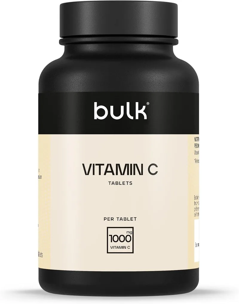 Bulk ▫️ Vitamina C 1000 mg Comprimidos, 1000 mg, Suplemento poderoso, 90 comprimidos, 90 porções