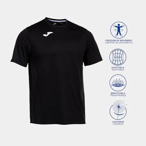 Joma ▫️ Camisola desportiva de manga curta para homem, 6XS - 3XL - Respirável e de secagem rápida, ideal para corrida e ginásio - Combi 2
