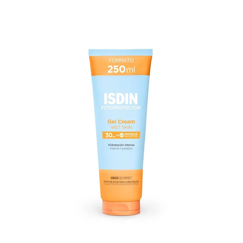 ISDIN Fotoprotection Gel Cream SPF 30 Protetor solar corporal em textura de gel-creme de rápida absorção que hidrata como um creme e arrefece como um gel, 250 ml