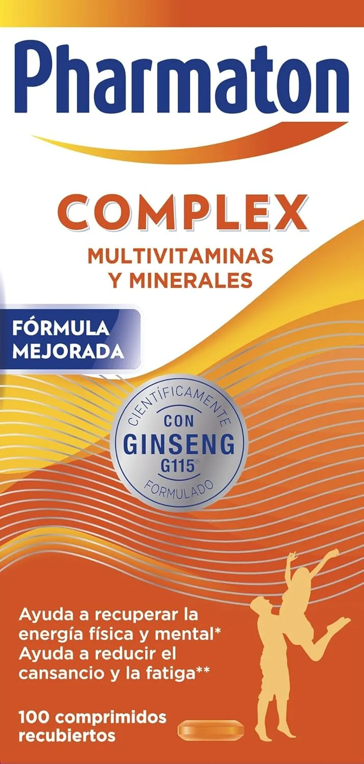 Pharmaton ▫️ Complex - Multivitamínico com Ginseng G115-100 Comprimidos - Energia Física e Mental - Vitaminas para o cansaço