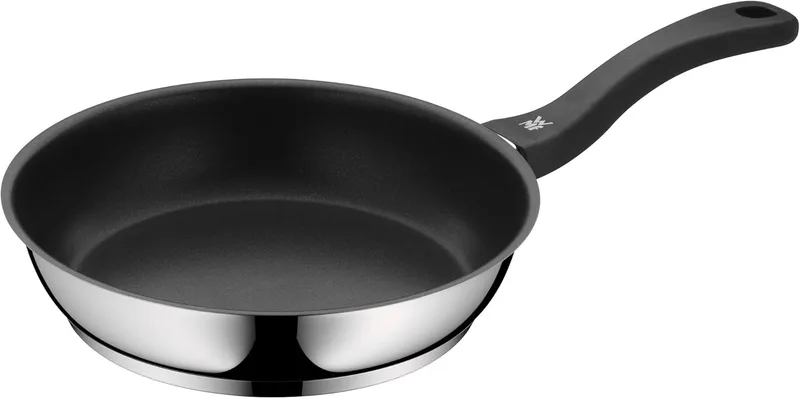 WMF ▫️ Devil - Frigideira antiaderente 24 cm, Frigideira em aço inoxidável com revestimento antiaderente para todos os tipos de fogões, incluindo de indução, sem PFOA, cor preta