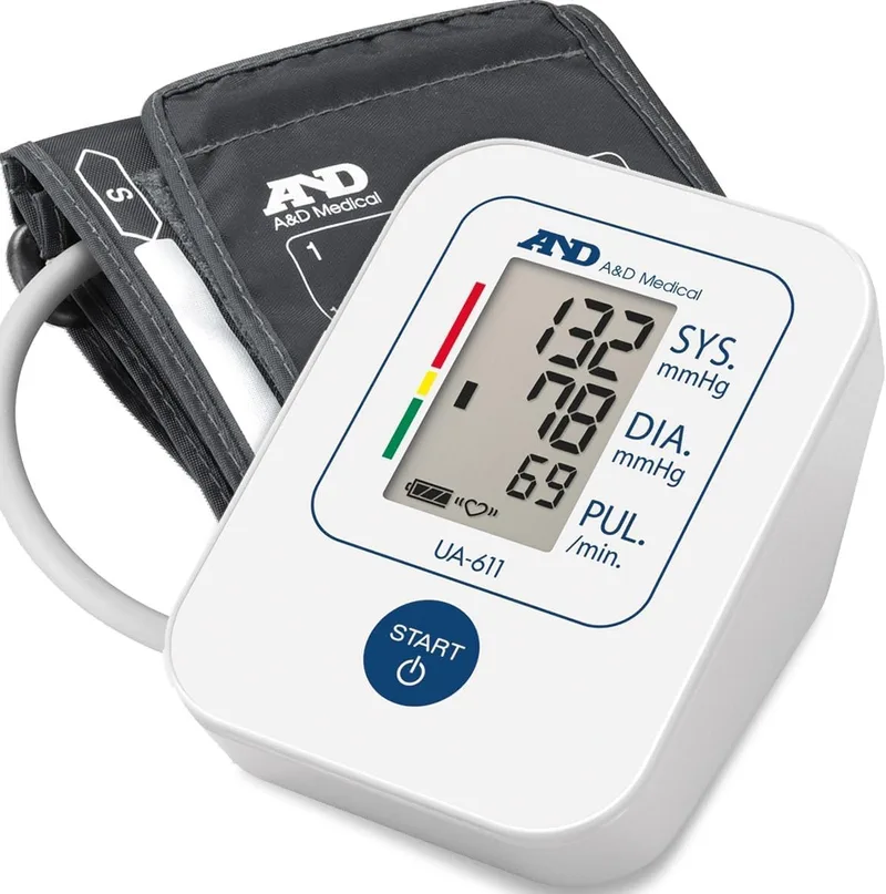 A&D Medical ▫️ Tensiómetro digital de braço, medição precisa da pressão arterial e do pulso, clinicamente validado – UA-611