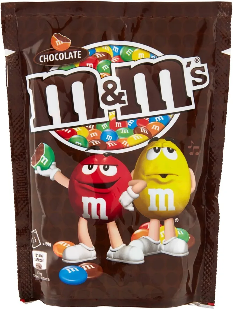 M&M's ▫️ Chocolate, Bolinhas coloridas de chocolate de leite – Snack para partilhar, 200 g
