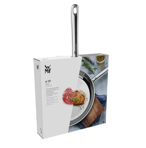 WMF ▫️ Favorit - Frigideira profissional de 20 cm sem revestimento, frigideira de aço inoxidável adequada para indução, aço inoxidável Cromargan, adequada para o forno 5