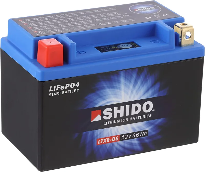 SHIDO ▫️ LTX9-BS LION -S- Bateria de iões de lítio, cor azul