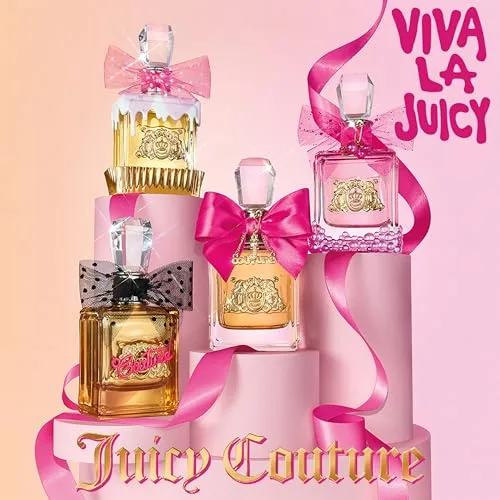 Juicy Couture ▫️ Viva La Juicy Gold Couture, Eau de Parfum, fragrância frutada e doce, com notas de bagas suculentas, jasmim da Arábia e creme de baunilha, perfume de luxo para mulher 7