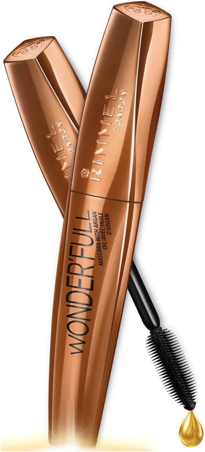 Rimmel London ▫️ Wonderfull Argan Oil Rímel, Tom Preto - 11 ml