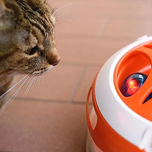 Ferplast ▫️ Brinquedo para gatos Tornado em forma de carrossel, interativo, com 2 bolas incluídas, com peluche, combinável 4