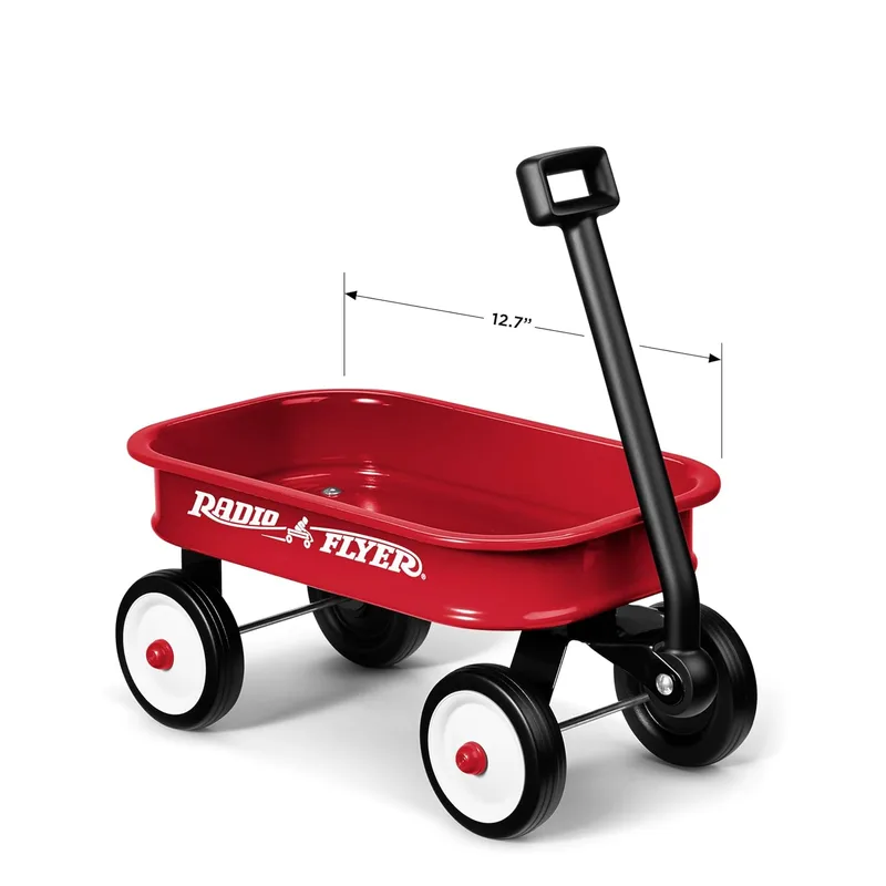 Radio Flyer ▫️ Little Red Toy Wagon, vermelho, para crianças com mais de 1,5 anos, pequeno vagão de brinquedo decorativo