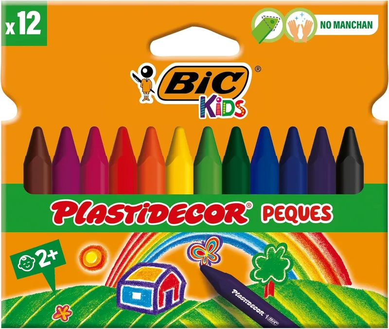 BIC ▫️ Plastidecor Peques, estojo com 12 lápis de cera, tamanho único, multicolorido