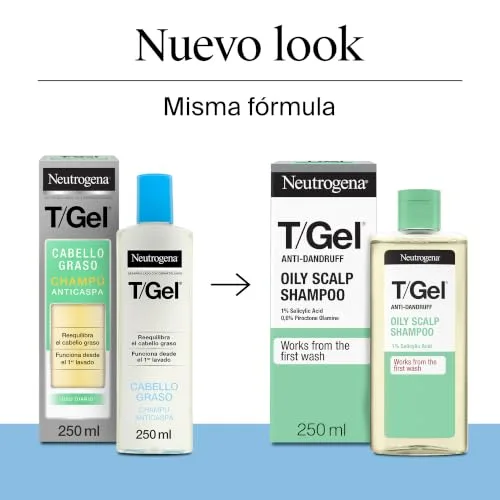 Neutrogena ▫️ T/Gel Champô Anticaspa para Cabelo Oleoso 250 ml, 2 unidades 2