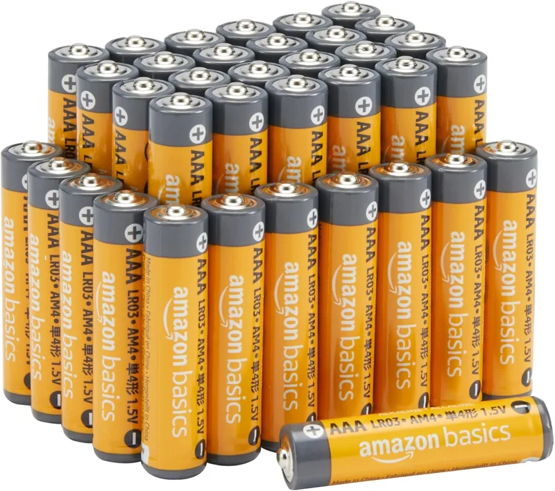 Amazon Basics ▫️ Embalagem de 36 pilhas alcalinas AAA de alto rendimento, 1,5 volts, com uma vida útil de 10 anos