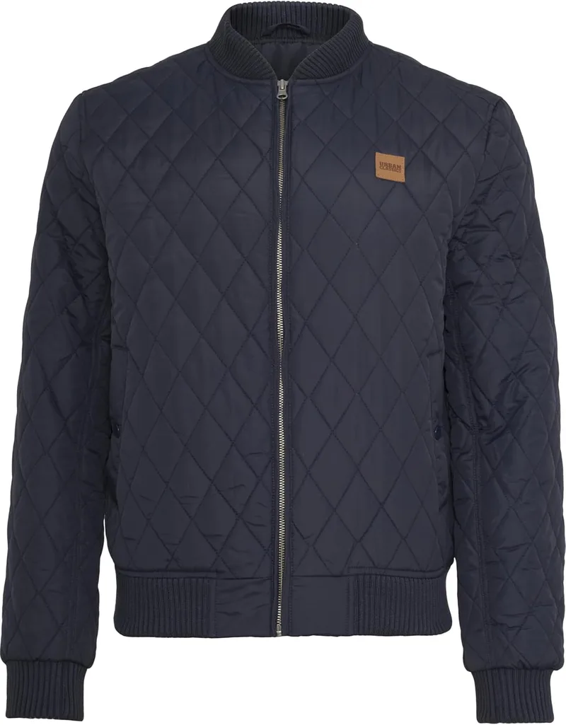 Urban Classics ▫️ Casaco de nylon Diamond Quilt para homem (conjunto de 1)