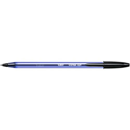 BIC ▫️ Canetas esferográficas Cristal Soft de ponta média (1,2 mm) - Preto, caixa com 50 canetas 5